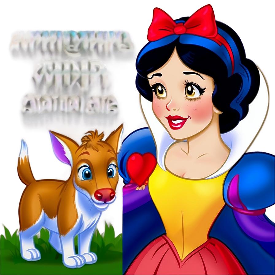 Snow White Singing To Animals Png 2 PNG Image