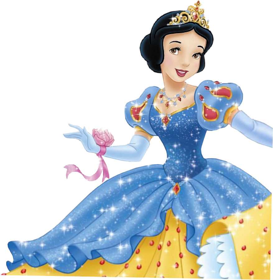 Snow White Sparkling Gown PNG Image