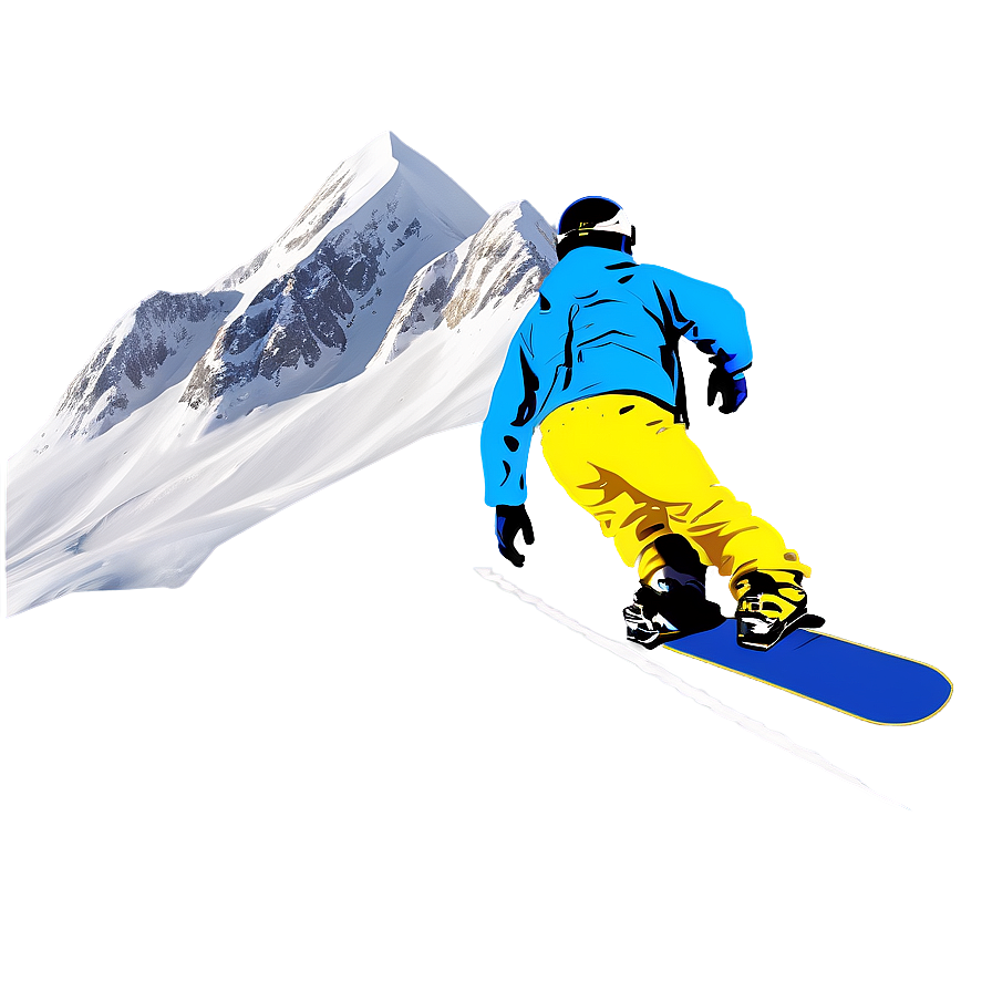 Snowboard On Mountain Png Pqw93 PNG Image