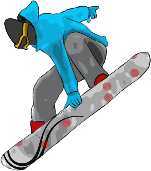 Snowboarder Mid Air Trick PNG Image