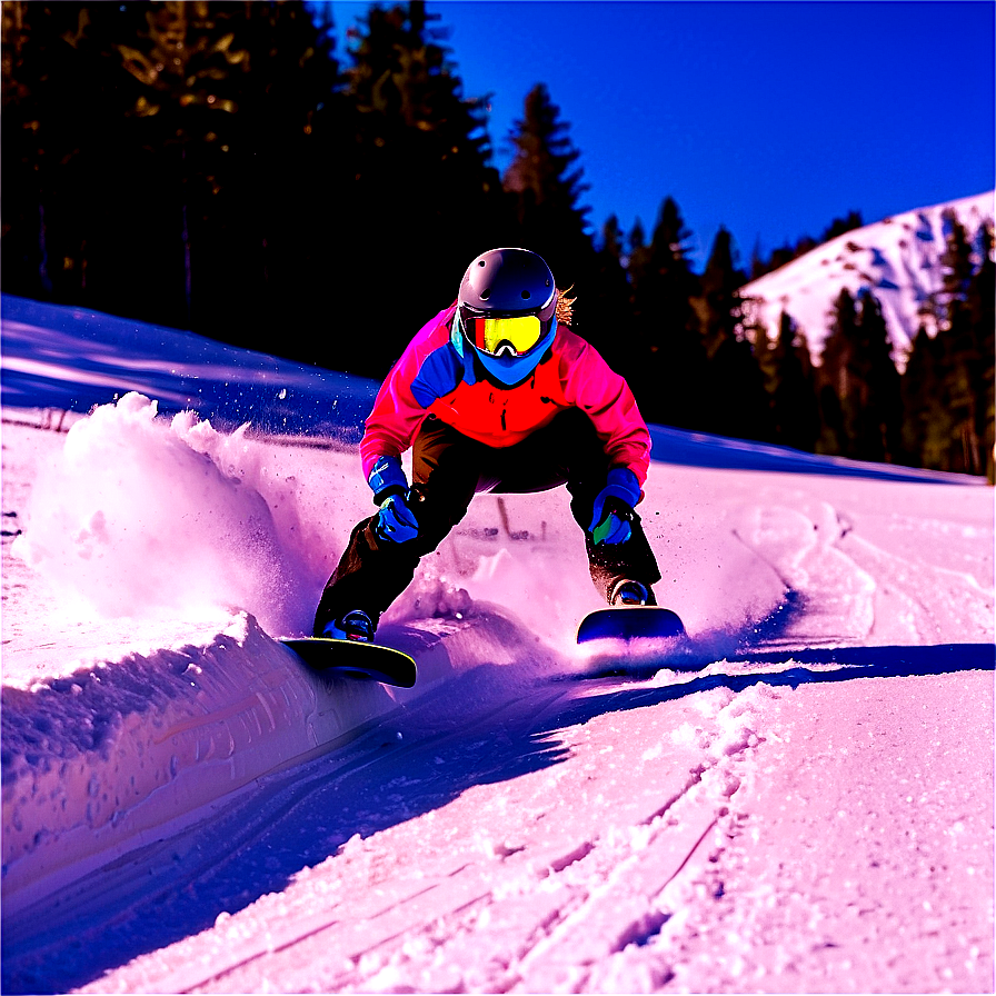 Snowboarder Racing Png Pjm69 PNG Image