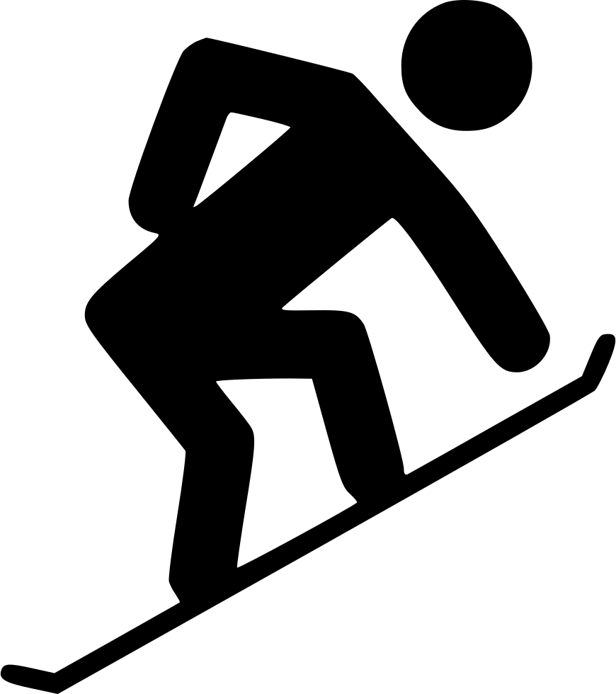 Snowboarder Silhouette Action PNG Image