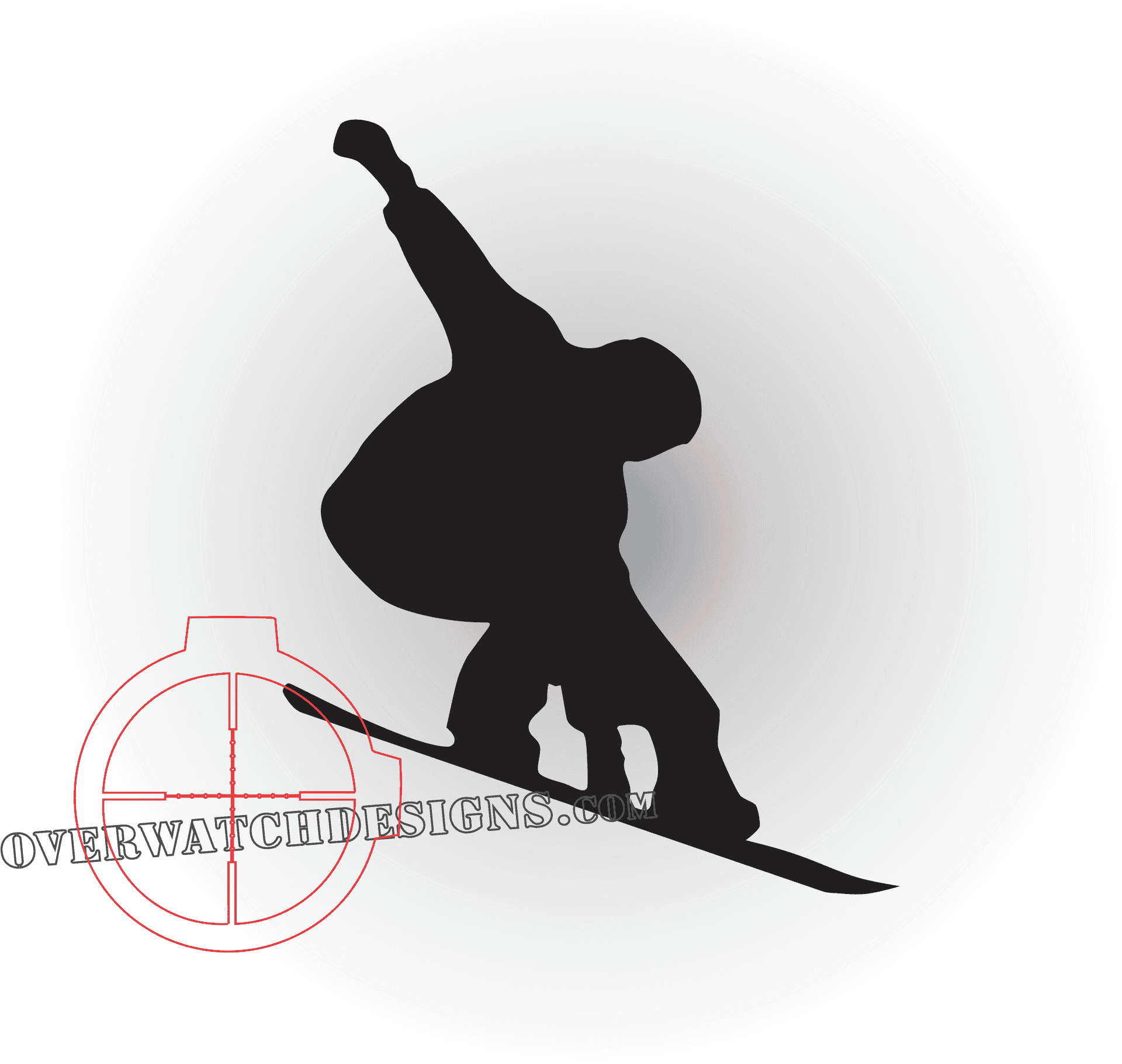 Snowboarder Silhouette Graphic PNG Image