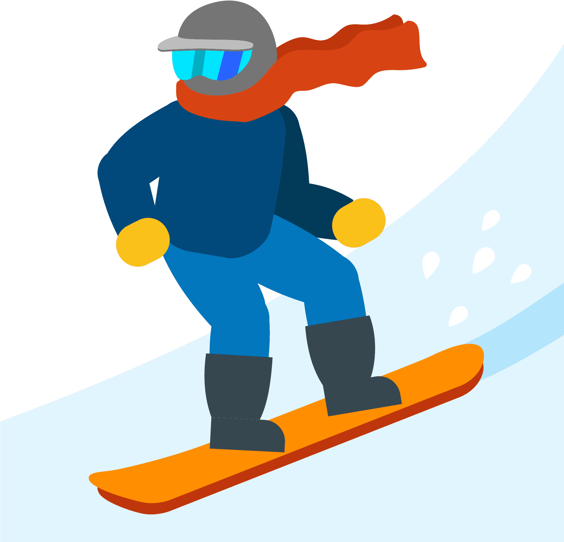 Snowboarderin Actionon Slope PNG Image