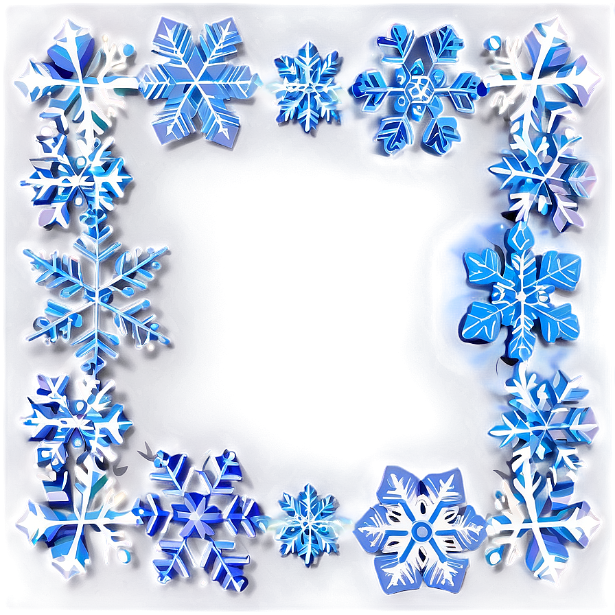 Snowflake Christmas Border Png Roa84 PNG Image