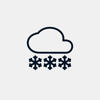 Snowflake Cloud Icon PNG Image