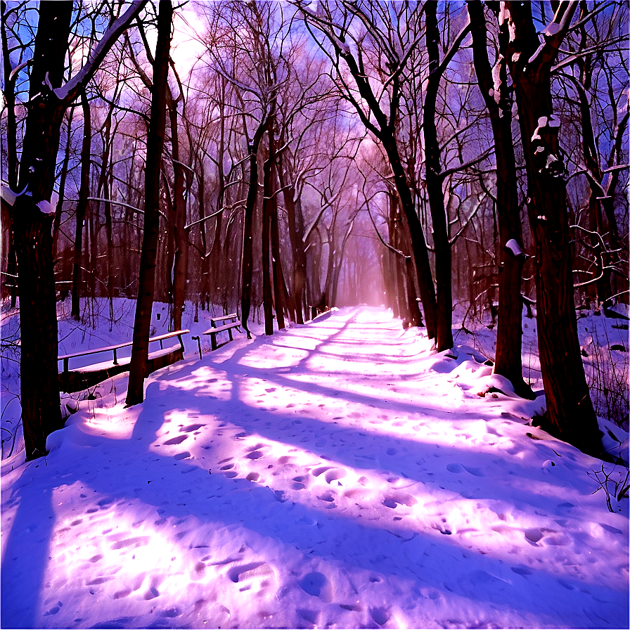 Snowflake Covered Path Png Cit PNG Image