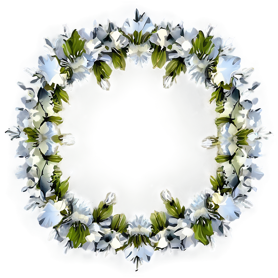 Snowflake Flower Frame Png Djh26 PNG Image