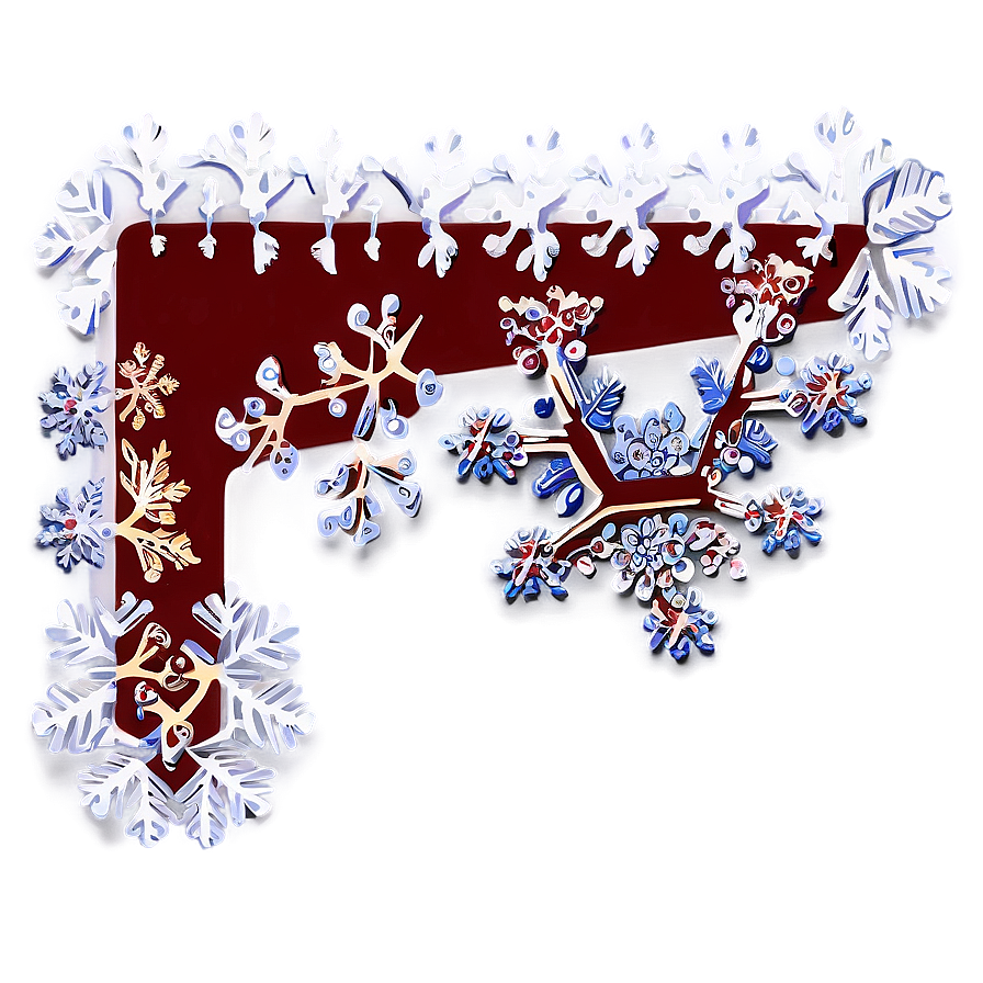 Snowflakes Corner Border Png 42 PNG Image