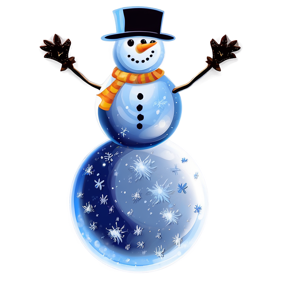 Snowman And Starry Night Png 61 PNG Image