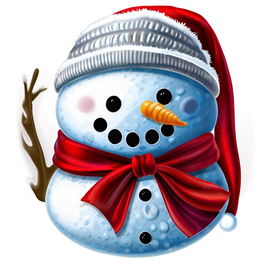 Snowman Christmas Hat Png Ude16 PNG Image