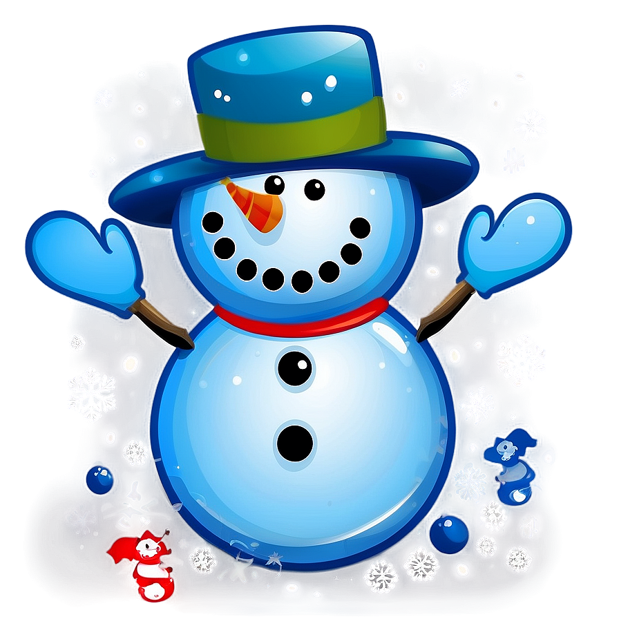 Snowman Holiday Card Design Png 6 PNG Image