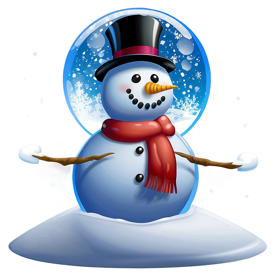 Snowman In Snow Globe Png 05032024 PNG Image