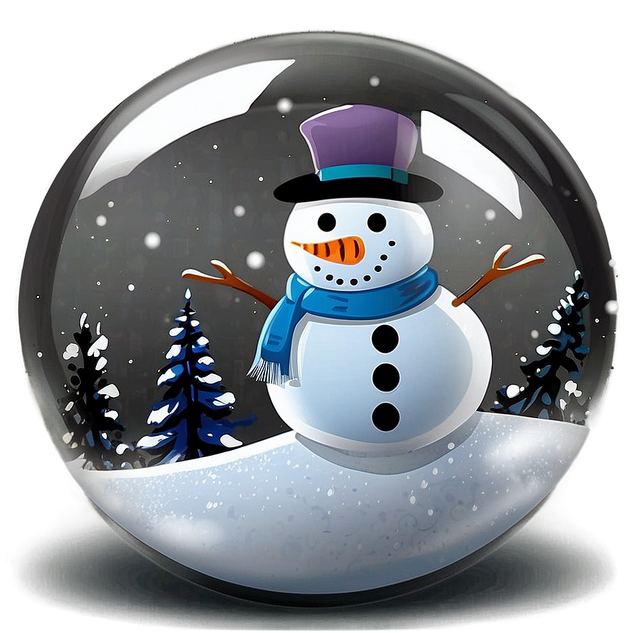 Snowman In Snow Globe Png Jmv41 PNG Image