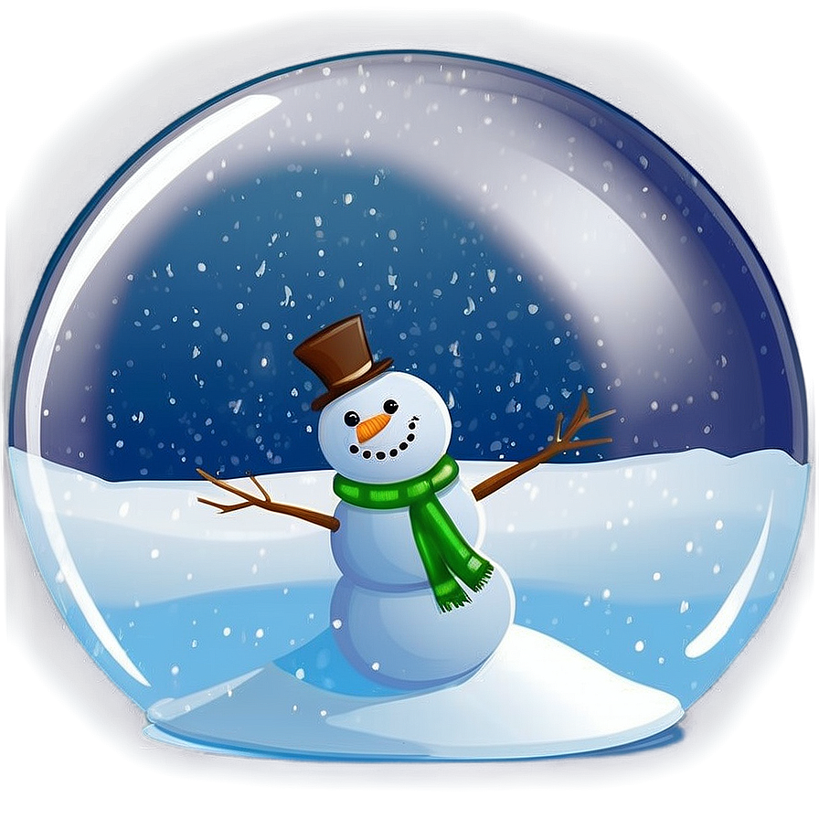 Snowman In Snow Globe Png Pht96 PNG Image