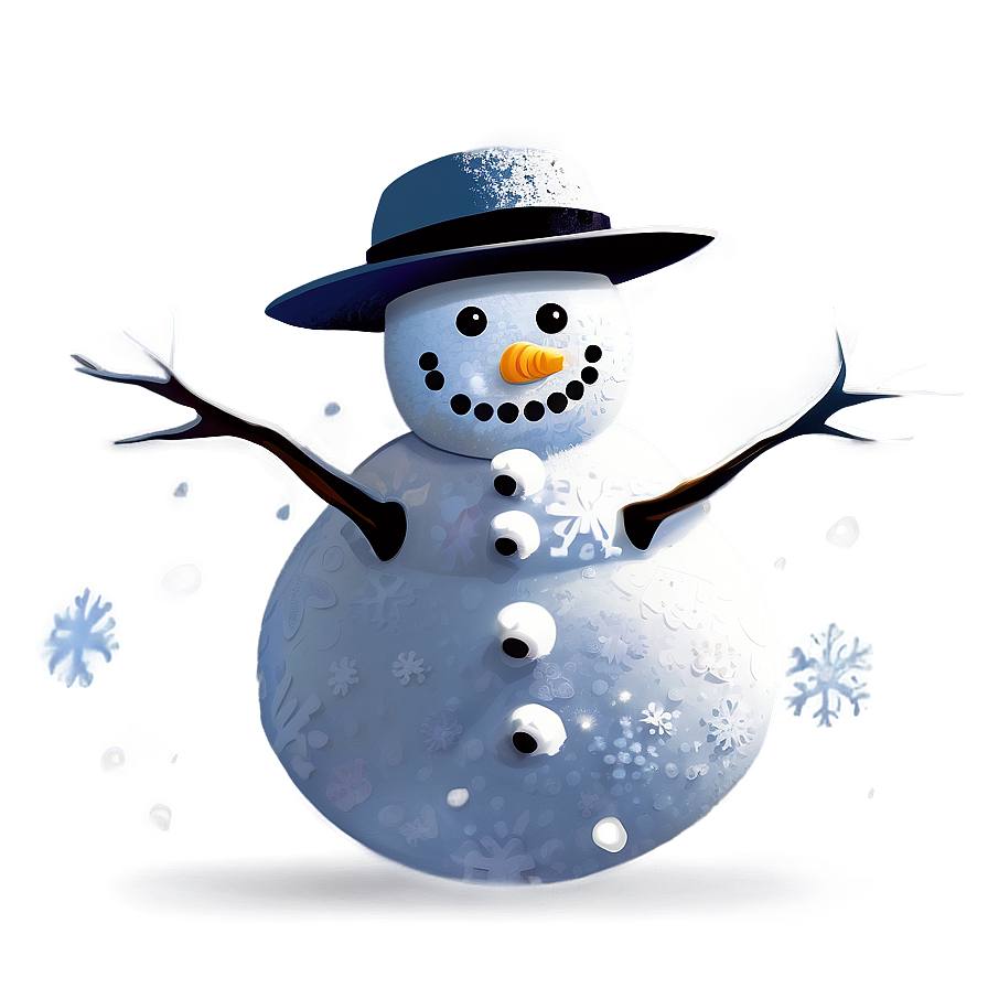 Snowman On Snowy Hill Png 77 PNG Image