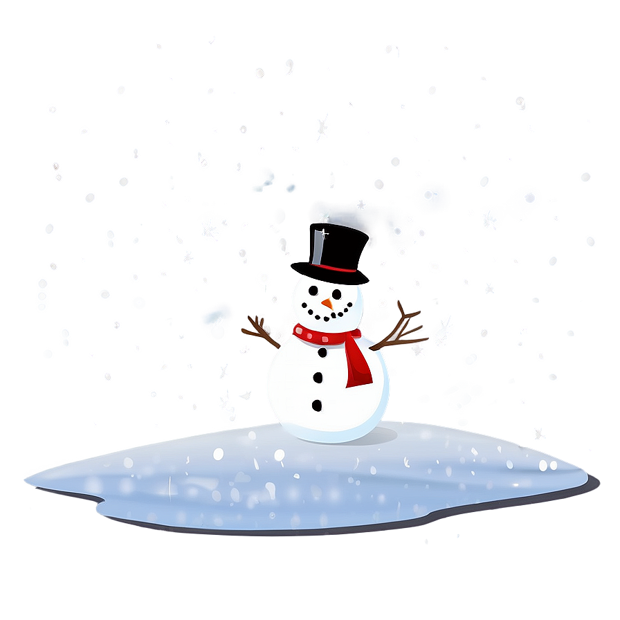 Snowman Under Snowfall Png 43 PNG Image