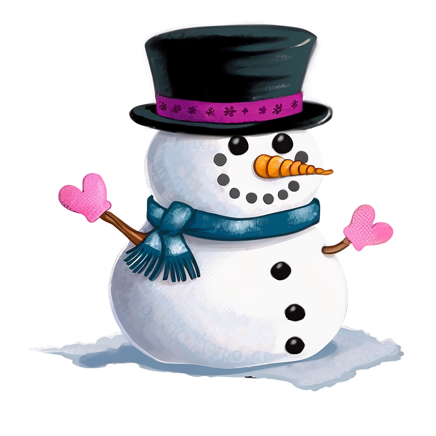 Snowman Wearing Mittens Png 57 PNG Image