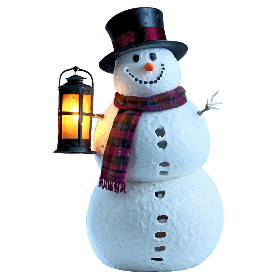 Snowman With Lantern Png Krn26 PNG Image