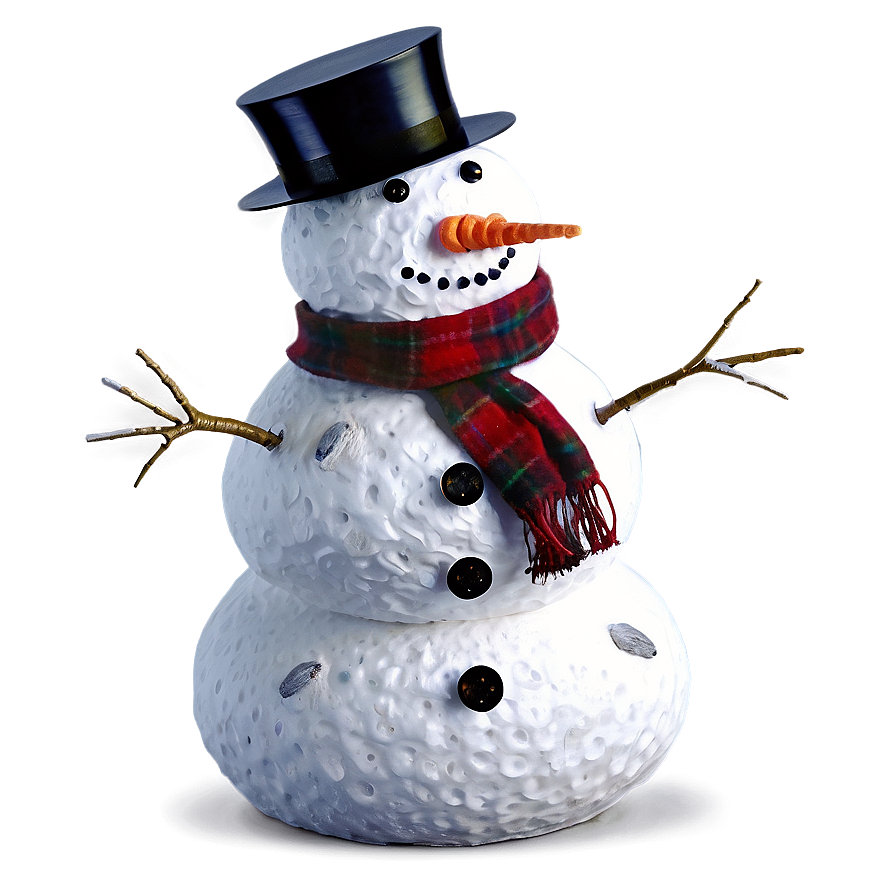 Snowman With Scarf Png Vsi PNG Image