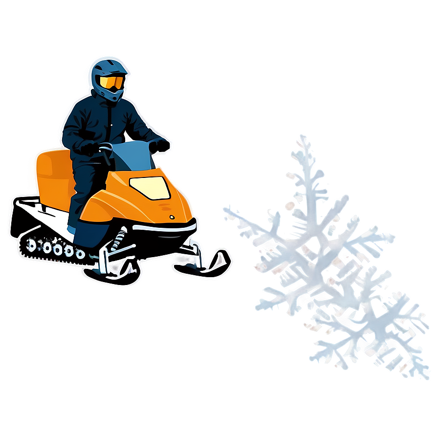 Snowmobile Night Riding Png Drj PNG Image