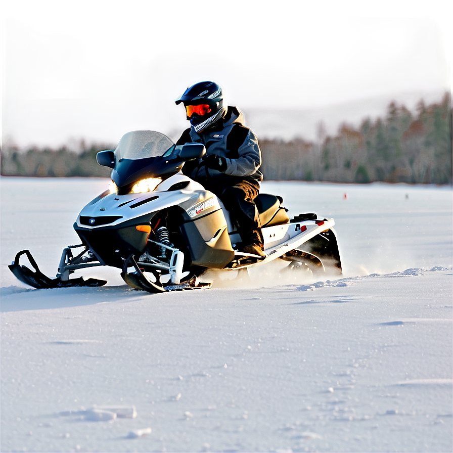 Snowmobile Wildlife Watching Png 06252024 PNG Image