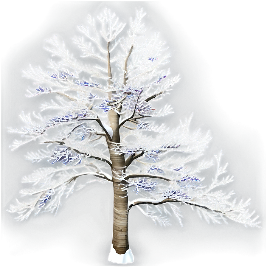 Snowy Aspen Tree Png Okv PNG Image