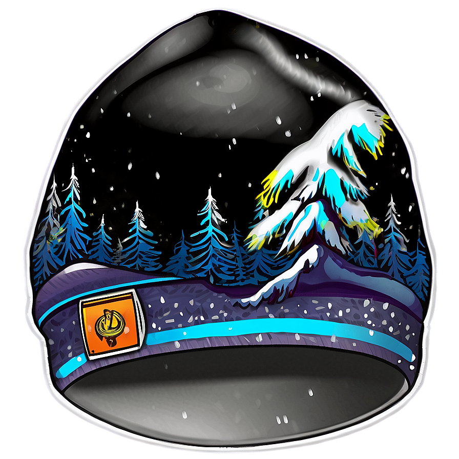 Snowy Beanie Hat Png Yha15 PNG Image