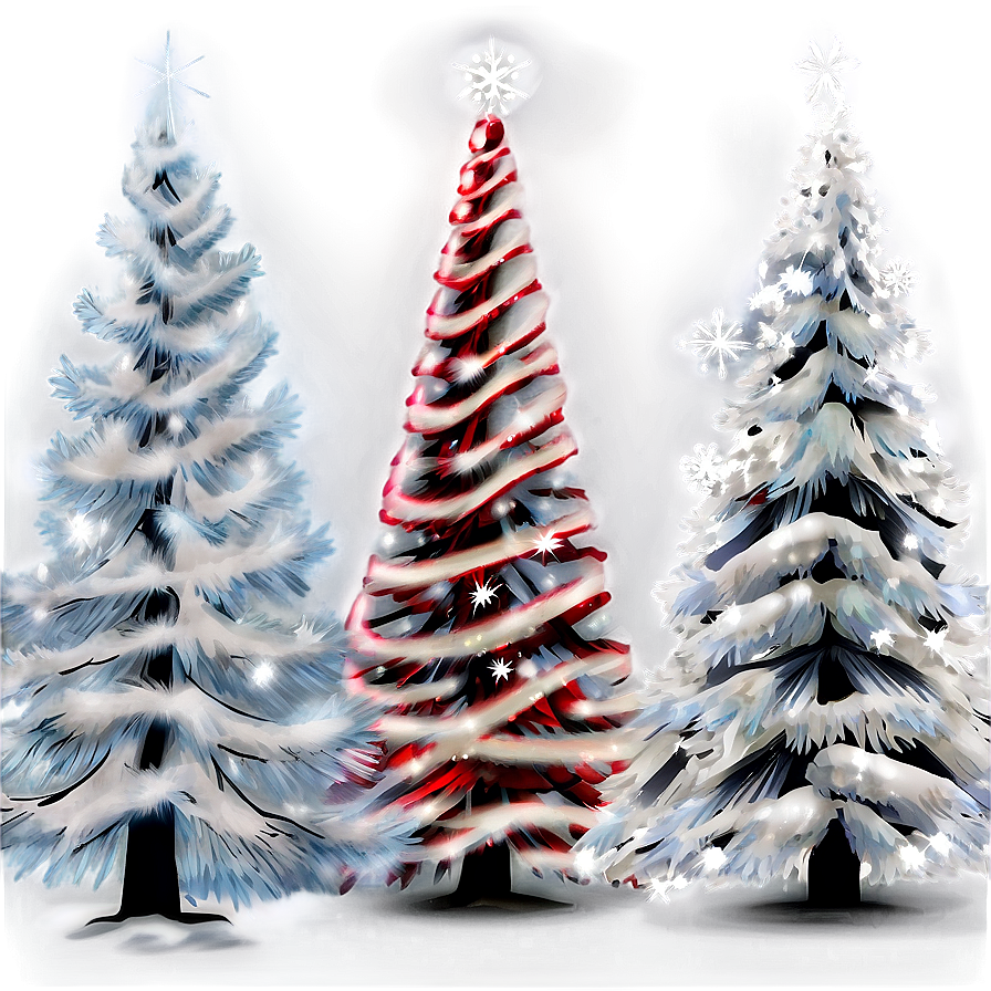 Snowy Christmas Tree Design Png 06132024 PNG Image