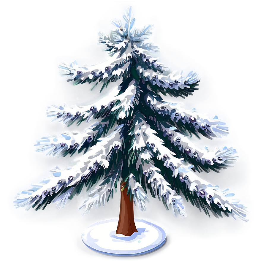 Snowy Christmas Tree Png 06272024 PNG Image