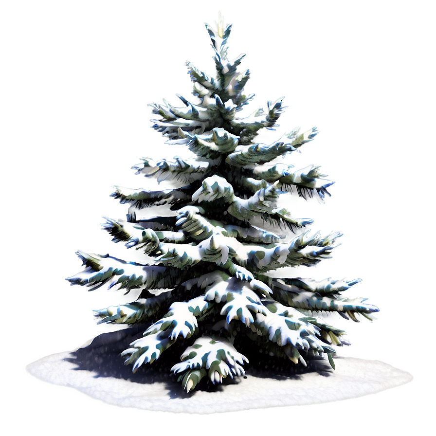 Snowy Christmas Tree Png Xjr41 PNG Image