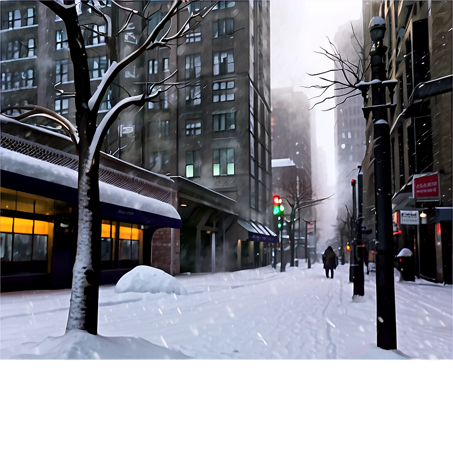 Snowy City Scene Png 05032024 PNG Image