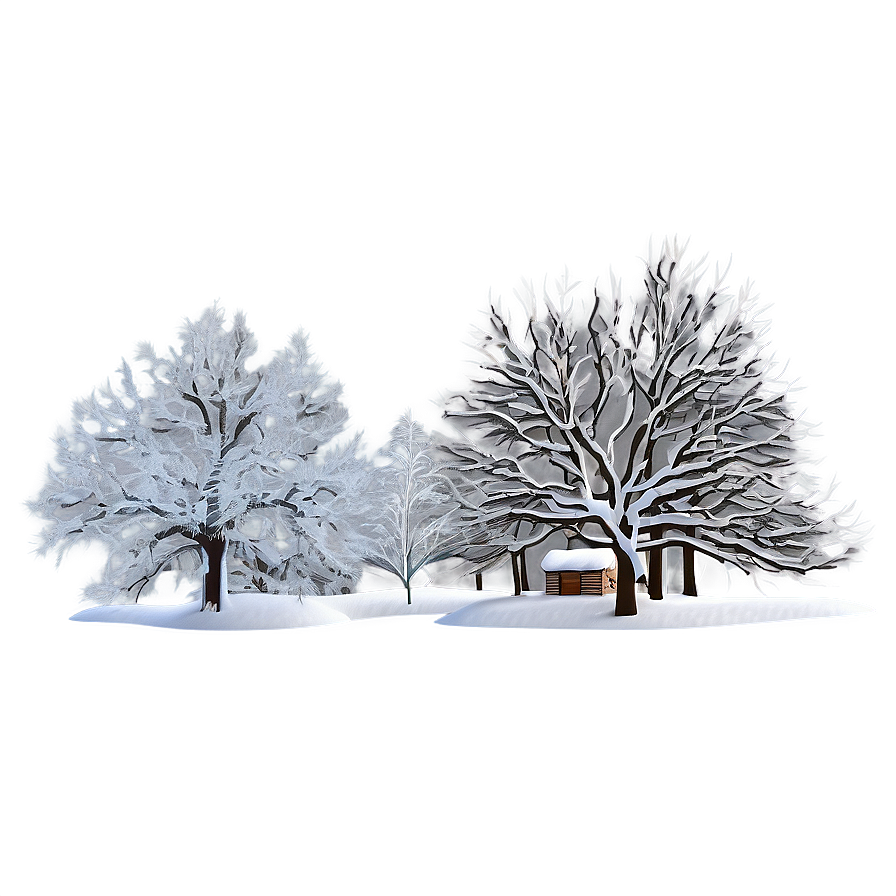 Snowy Country Trees Png Cef96 PNG Image