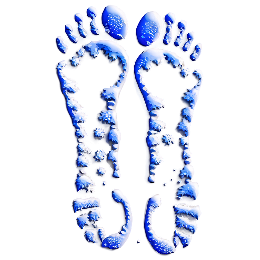 Snowy December Footprints Png Oek PNG Image