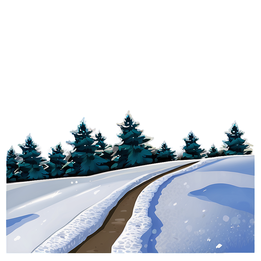 Snowy December Landscape Png 06202024 PNG Image