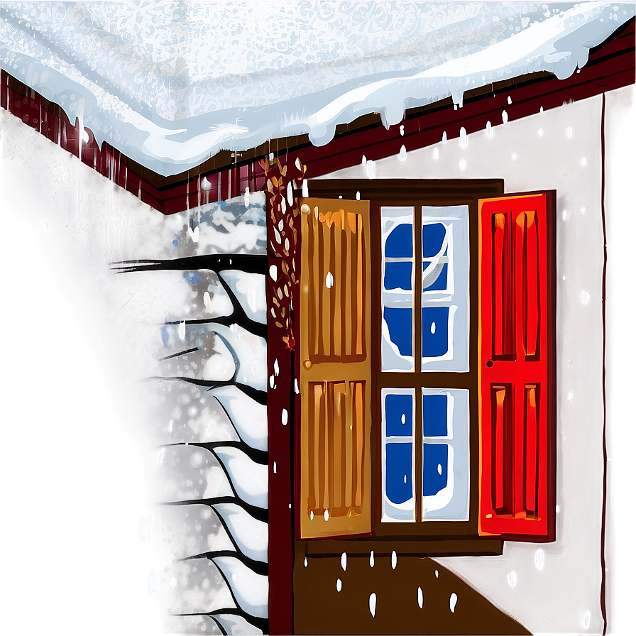 Snowy House Transparent Png Aiw45 PNG Image