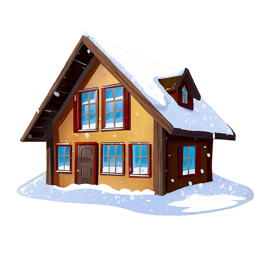 Snowy House Transparent Png Xis52 PNG Image