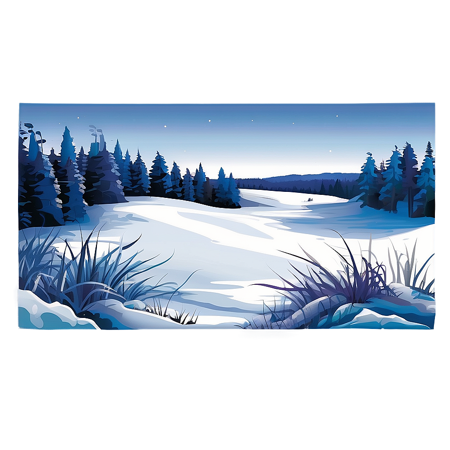 Snowy Landscape Transparent Png Fyt PNG Image