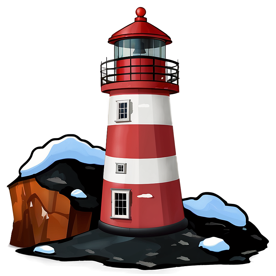 Snowy Lighthouse Png Cka59 PNG Image