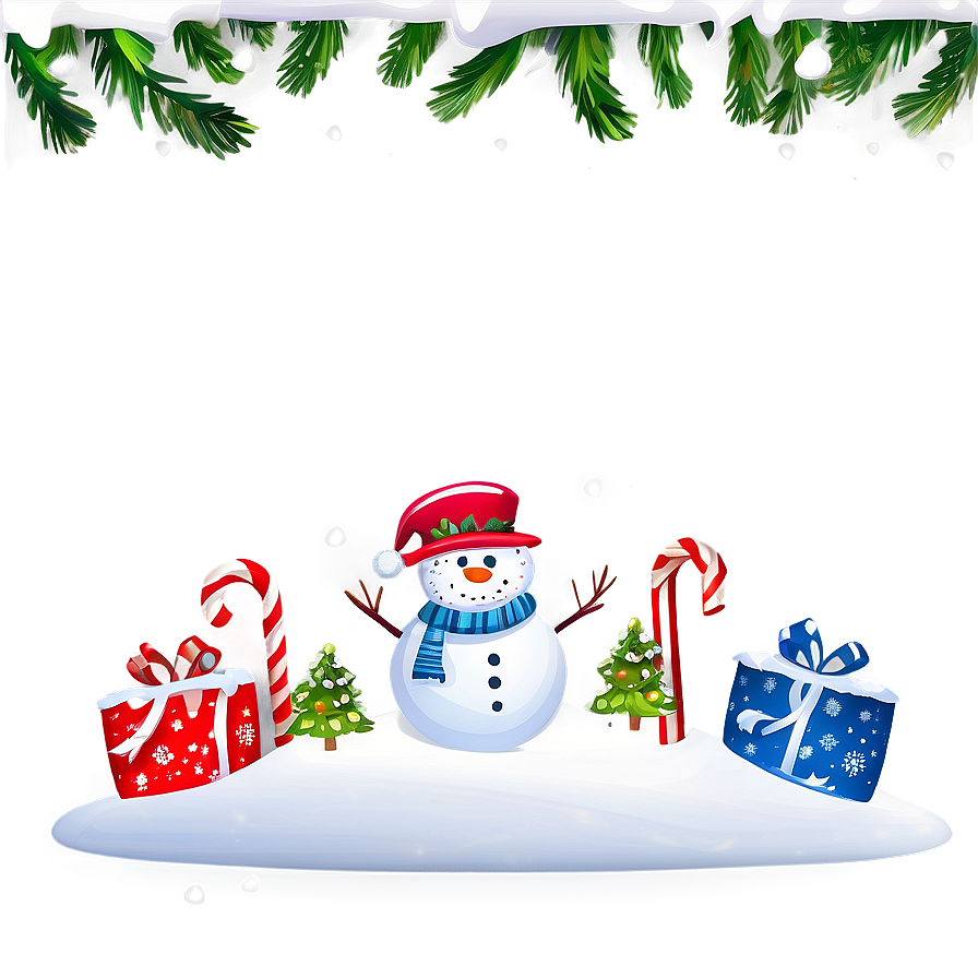 Snowy Merry Christmas Scene Png 55 PNG Image