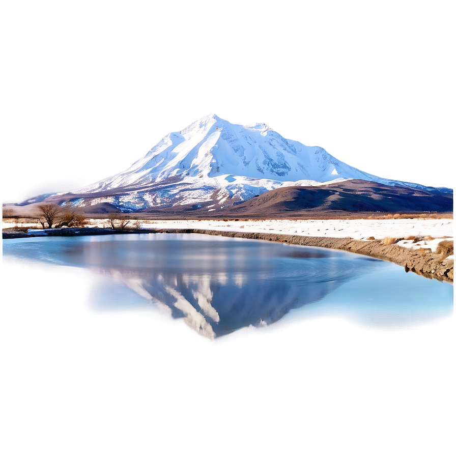 Snowy Mountain And Hot Springs Png Slj22 PNG Image