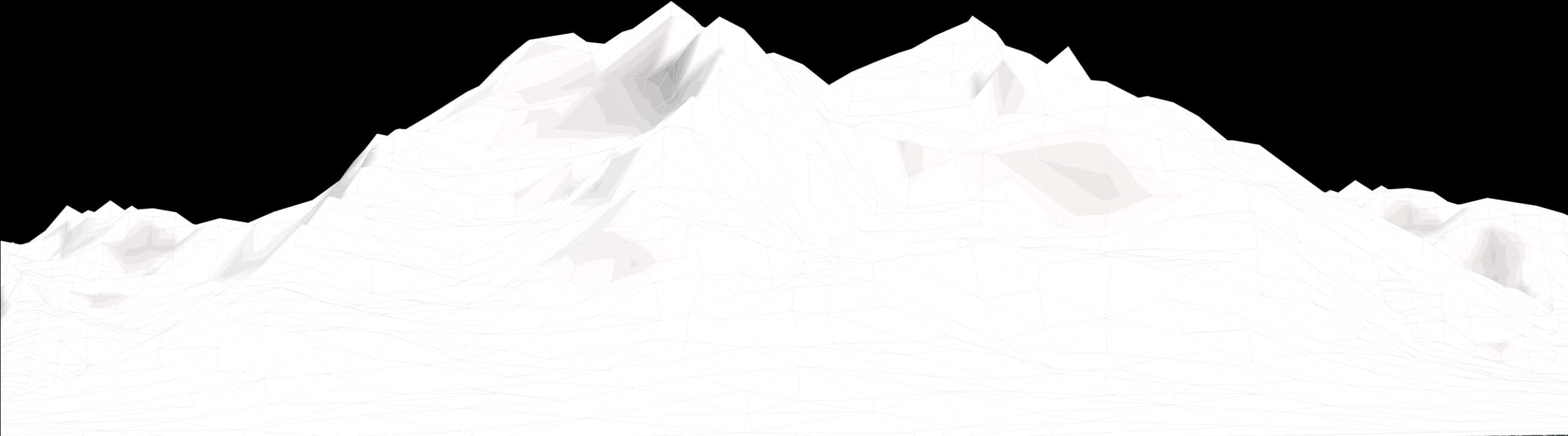 Snowy Mountain Peaks Panorama PNG Image