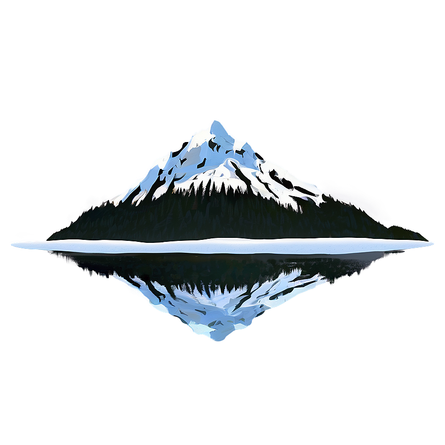 Snowy Mountain Reflection Png Ixj PNG Image