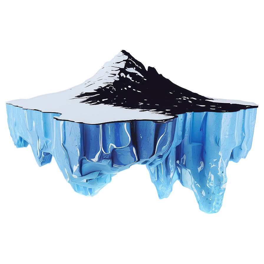 Snowy Mountain With Ice Cave Png Dqd23 PNG Image