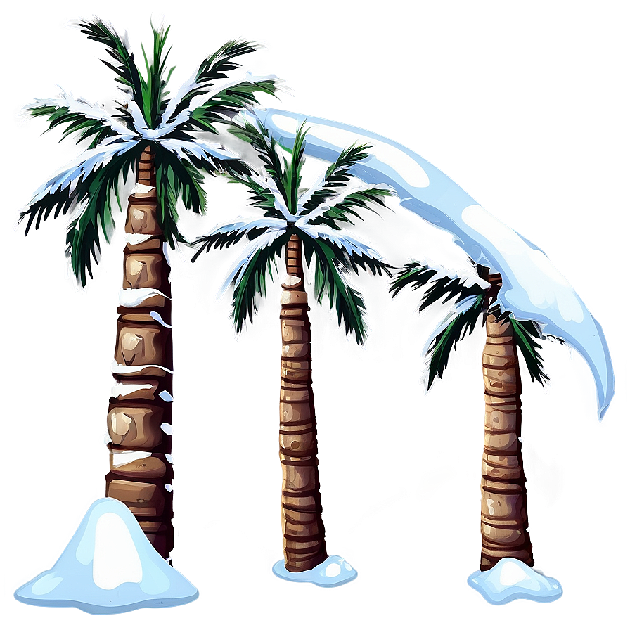 Snowy Palm Tree Png 04292024 PNG Image