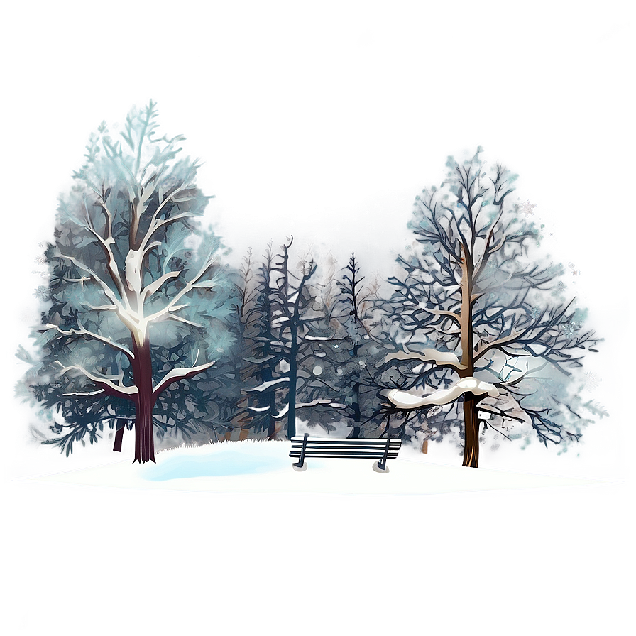 Snowy Park Transparent Png Tqk PNG Image