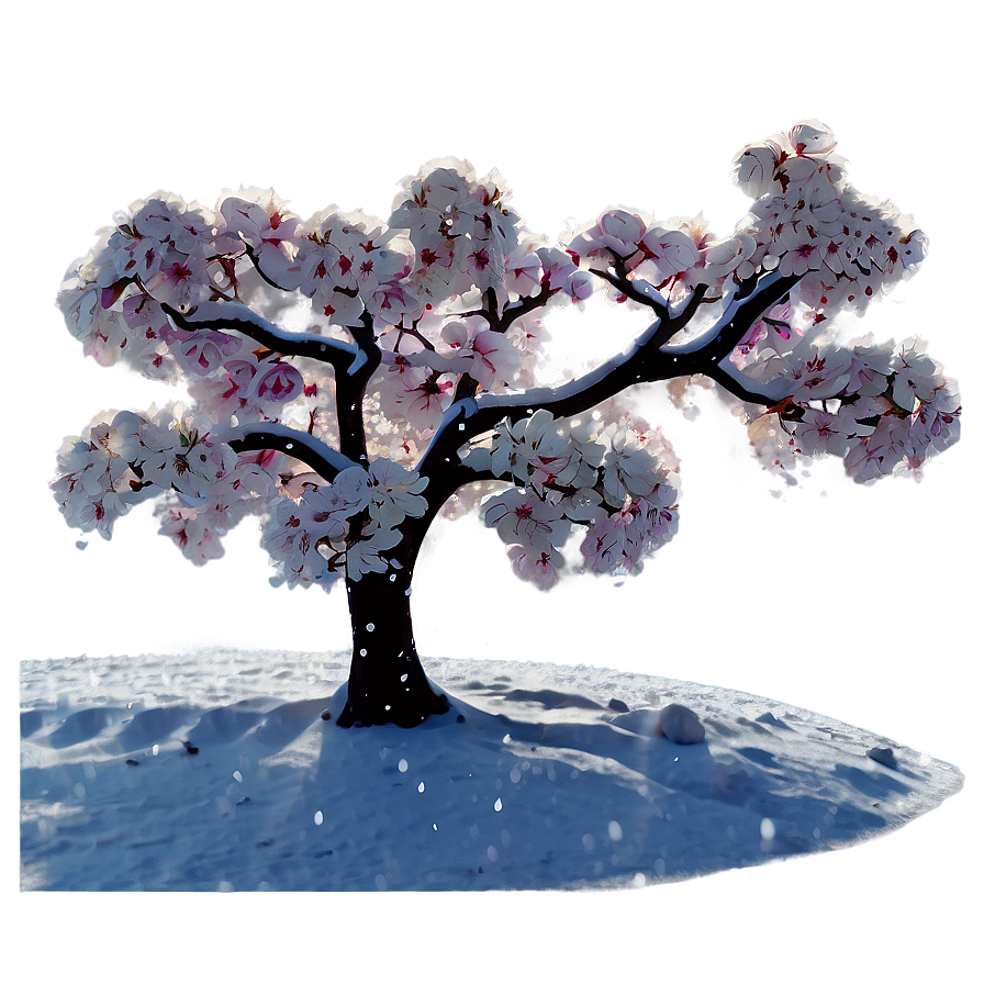 Snowy Sakura Tree In Winter Png Lsl35 PNG Image