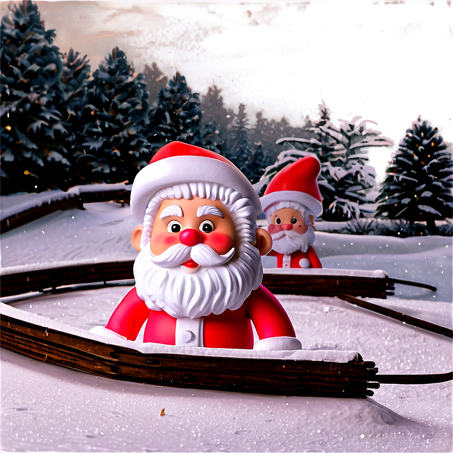 Snowy Santa Village Png Uoq PNG Image