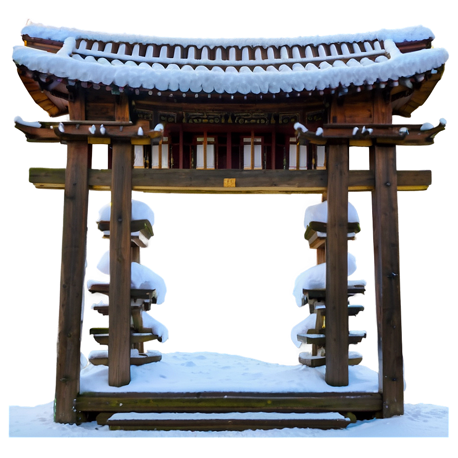 Snowy Temple At Twilight Png Vrf90 PNG Image