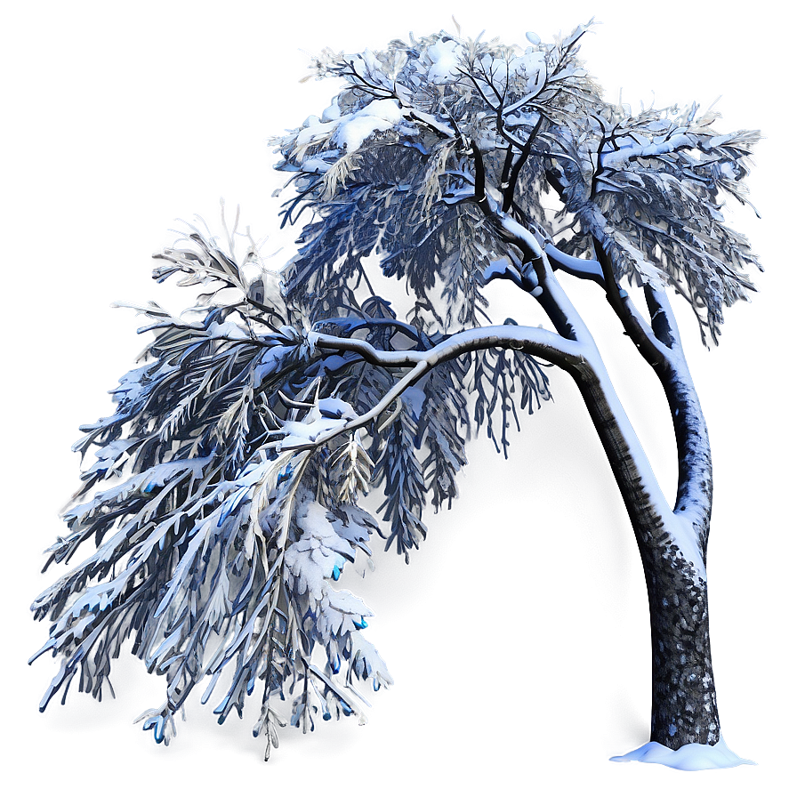 Snowy Tree In Blizzard Png 26 PNG Image